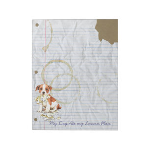 Mein Parson Russell Terrier Ate Mein Lektionsplan Notizblock