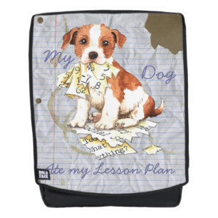 Mein Parson Russell Terrier Ate Mein Lektionsplan Rucksack