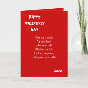 Mein Pate am Valentinstag Feiertagskarte