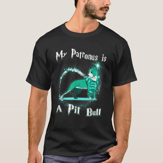 Mein Patronat ist ein Pit Bull Dog Lovers T - Shir T-Shirt (Vorderseite)