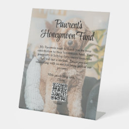 Mein Pawrents Flitterwochen-Fonds QR-Code  Sockelschild