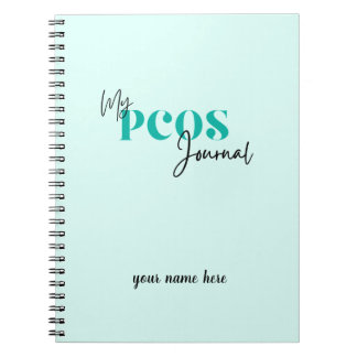 Mein PCOS Journal Aquamarines polyzystisches Ovari Notizblock