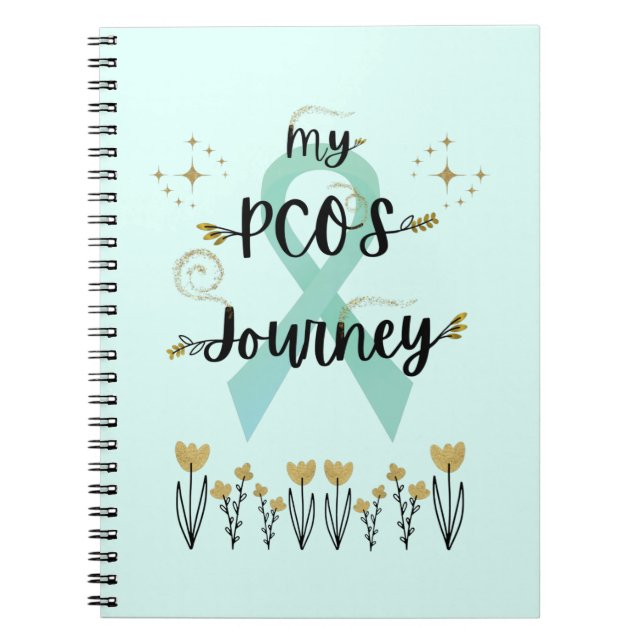Mein PCOS Journey Polyzystisches Ovarialsyndrom Aq Notizblock (Vorderseite)