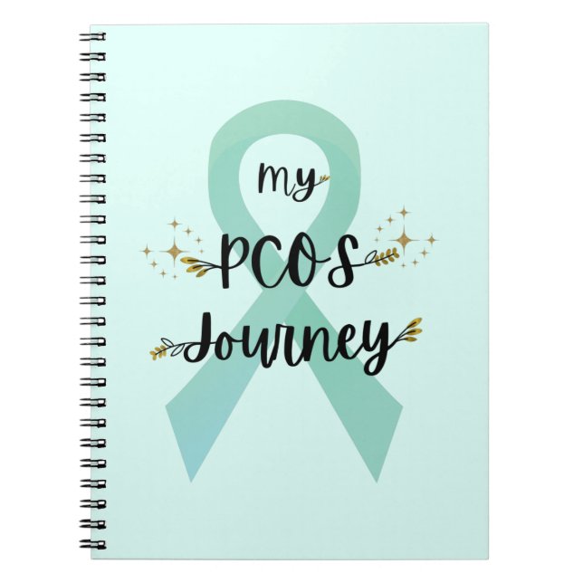Mein PCOS Journey Polyzystisches Ovarialsyndrom Aq Notizblock (Vorderseite)