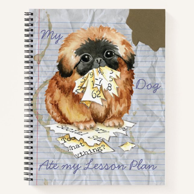 Mein Pekingese Ate My Lessingplan Notizbuch (Vorderseite)