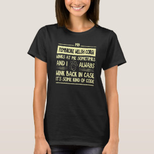 Mein Pembroke walisische Corgi Winks bei mir manch T-Shirt