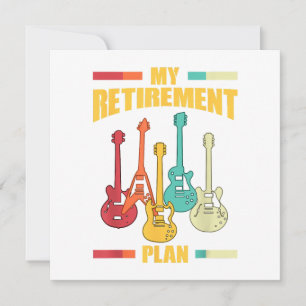 Mein Pensionsplan Electric Gitarre Musical String Einladung