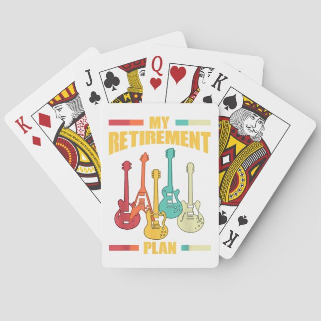 Mein Pensionsplan Electric Gitarre Musical String Spielkarten (Rückseite)