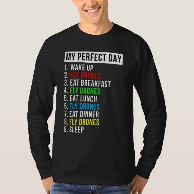 Mein perfekter Drone-Fliegenenthusiast T-Shirt (Vorderseite)