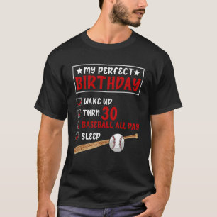 Mein perfekter Geburtstag 30 Jahre alt Baseball 30 T-Shirt