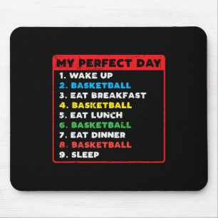 Mein perfekter Tag Basketbyll Spaß Trainer Spieler Mousepad