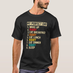 Mein perfekter Tag Funny Rugby Player Liebe Rugby  T-Shirt