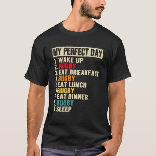 Mein perfekter Tag Funny Rugby Player Liebe Rugby  T-Shirt