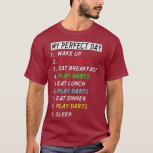 Mein perfekter Tag spielt Darts Funny Cool Sprichw T-Shirt