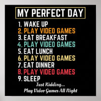 Mein perfekter Tag Video Games Funny