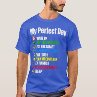 Mein perfekter Tag Video Gamesshirt Lustiger Gamer T-Shirt