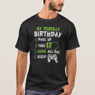 Mein perfekter Tag Video Spiele 17. Geburtstag Boy T-Shirt