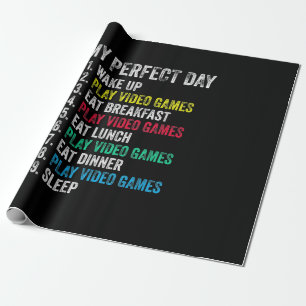 Mein perfekter Tag Videospiele Funny Grandson Game Geschenkpapier