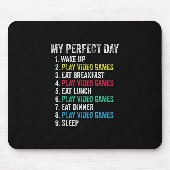 Mein perfekter Tag Videospiele Funny Grandson Game Mousepad (Vorne)