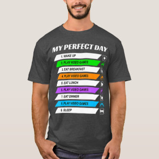 Mein perfekter Tag Videospiele großartig coole Gam T-Shirt