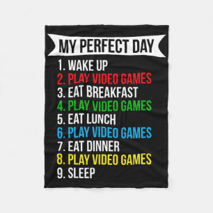 Mein perfekter Tag Videospiele Lustig Cooler Gamer Fleecedecke