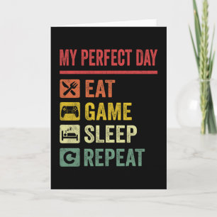 Mein perfekter Tag Videospiele Lustig Cooler Gamer Karte