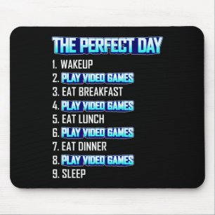 Mein perfekter Tag Videospiele spielen Lustig Cool Mousepad