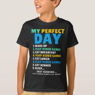 Mein perfekter Tag Videospiele spielen Lustiger Ga T-Shirt