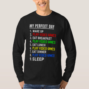 Mein perfekter Tag Videospiele Videospieler T-Shirt
