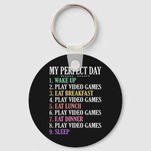 Mein perfektes Day Gaming Kleidungsstück Computer Schlüsselanhänger