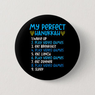 Mein perfektes Hanukkah Video Game Chanukah Juden  Button