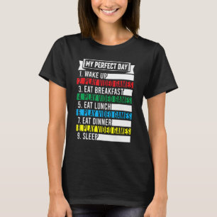 Mein perfektes Tag Videospiele-Shirt Lustig Cooler T-Shirt