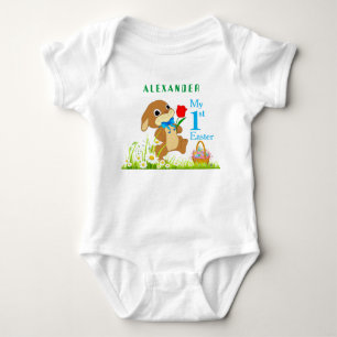 Mein Personalisiert Ostern Osterhase mit Eiern Baby Strampler