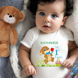 Mein Personalisiert Ostern Osterhase mit Eiern Baby Strampler