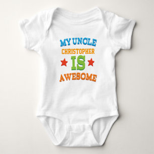 Mein personalisierter Neffe Onkels Is Awesome Baby Strampler