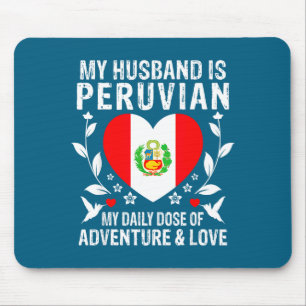 Mein peruanischer Ehemann Peru-Flagge Design Mousepad