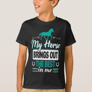 Mein Pferd bringt mir das Beste raus - Reiter F T-Shirt
