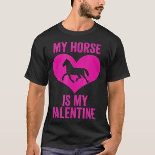 Mein Pferd ist mein Vintages Pferd am Valentinstag T-Shirt