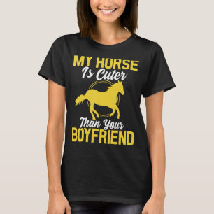 Mein Pferd ist süßer als dein Freund Lustiges Pfer T-Shirt