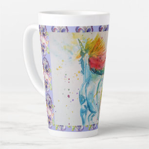 Mein Pferd Regenbogen Einhorn Wasserfarbe Latte Mu Milchtasse