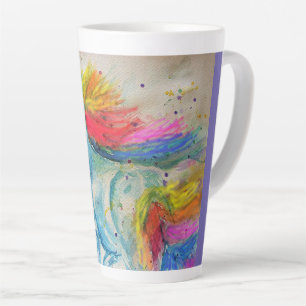 Mein Pferd Regenbogen Einhorn Wasserfarbe Latte Ta Milchtasse