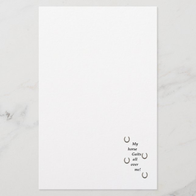 Mein Pferd überzieht mich Briefpapier (Vorderseite)