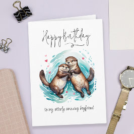 Mein Phantastischer Freund Otter ist Geburtstag Karte
