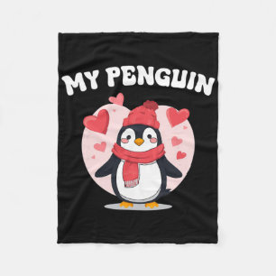Mein Pinguin Süße Liebe Herzen Valentinstag Romanz Fleecedecke