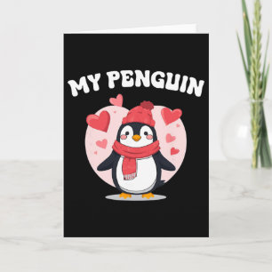 Mein Pinguin Süße Liebe Herzen Valentinstag Romanz Karte