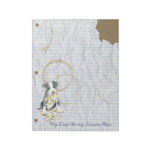 Mein Pit Bull hat meinen Lektionsplan aufgegeben Notizblock