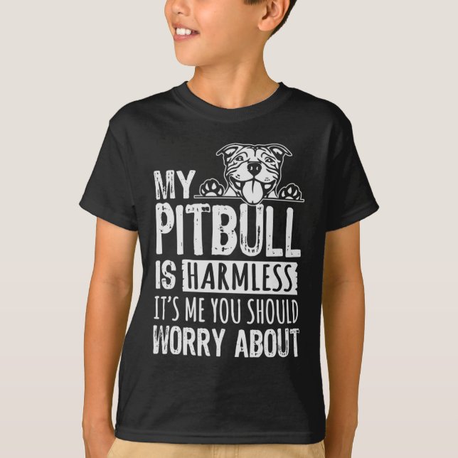 Mein Pitbull ist harmlos für mich. Du solltest dic T-Shirt (Vorderseite)