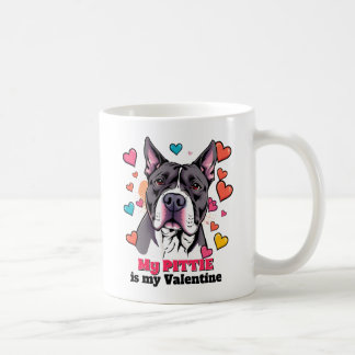Mein Pitbull ist mein Valentinhund Niedlich Funny Kaffeetasse