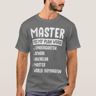 Mein Plan funktioniert Weltbeherrschung Master-Abs T-Shirt