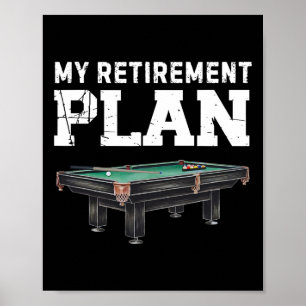 Mein Plan für die Vintage Nutzung Pool Player Funn Poster